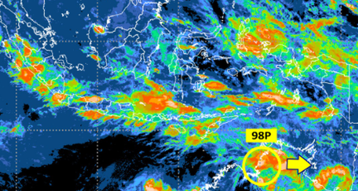 Awas Cuaca Buruk! Bibit Siklon 98P Mulai Pengaruhi Perairan RI